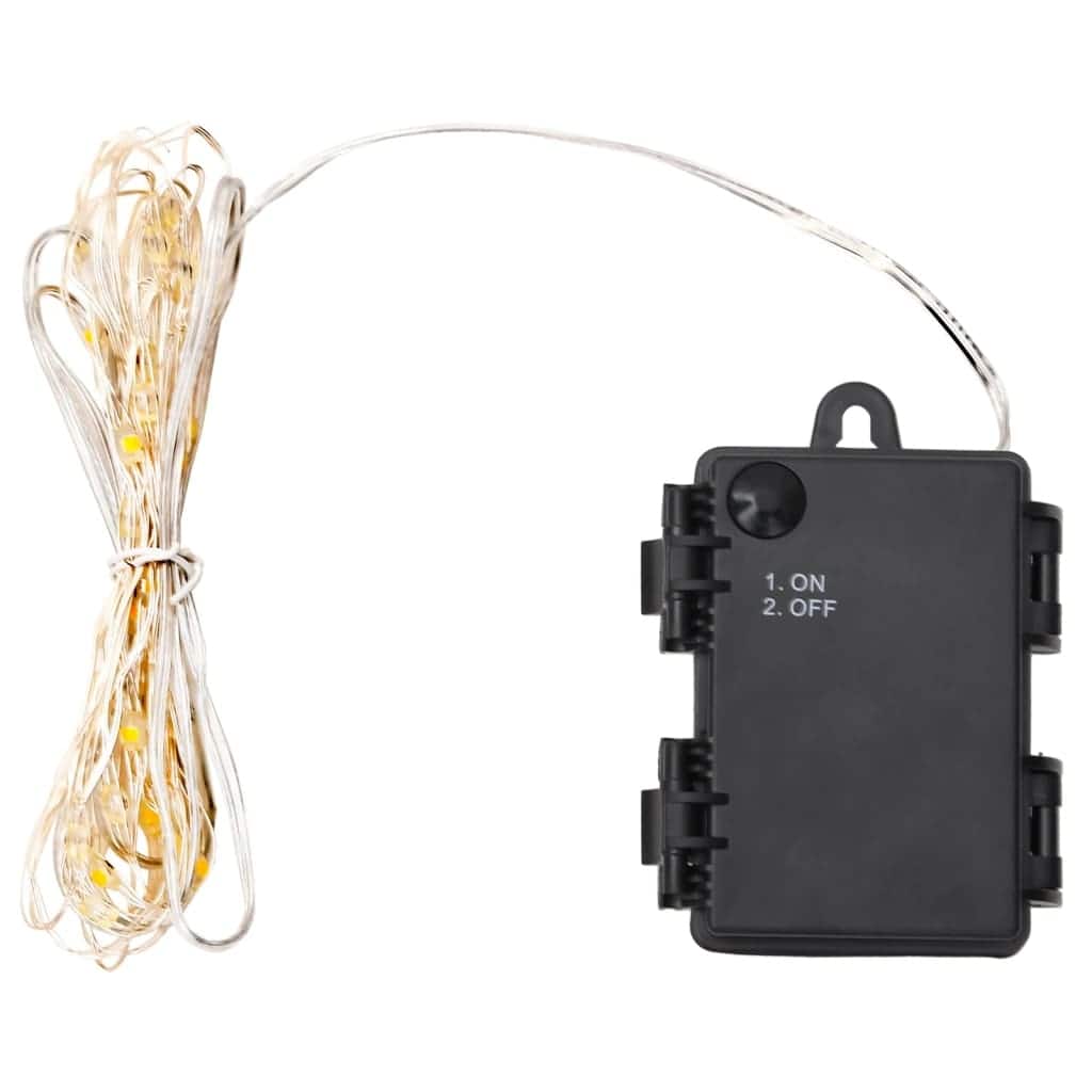 vidaXL LED String Lights Christmas Lighting Holiday Party Decoration with Fan - Black/White