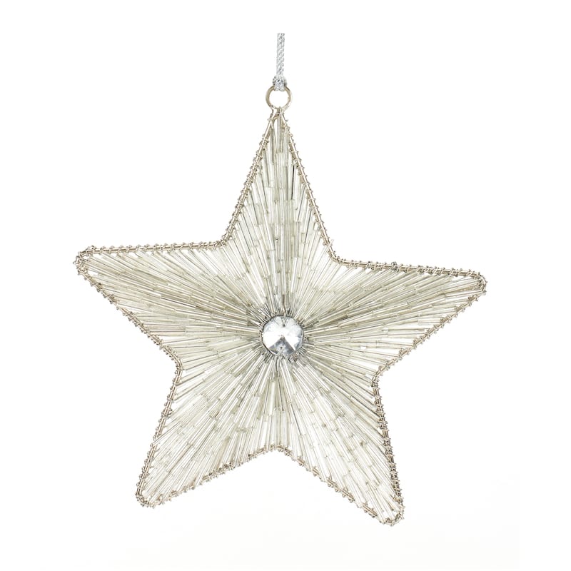 Star Glass Christmas Ornaments - 5.75" - 12ct