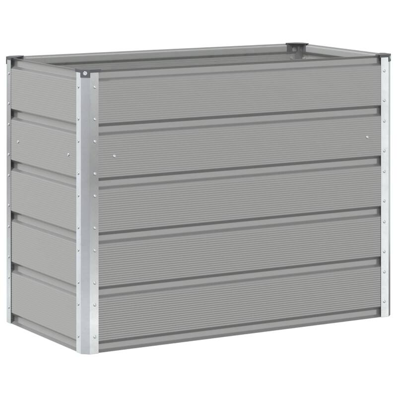 vidaXL Planter in Galvanised Steel - 39.37 x 19.69 x 17.72