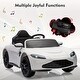 preview thumbnail 5 of 3, 12V Ride On Sports Car, Battery Powered Car, Ride On Car with Horn, Soft Start, LED Light, Music, USB, Double Door (White)