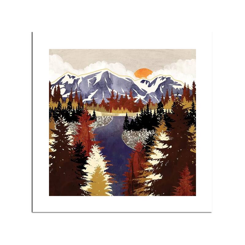 Autumn River Fine Art Paper Print by SpaceFrog Designs - Multi