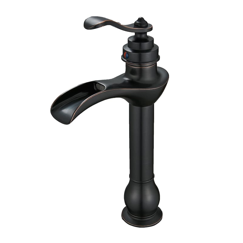 Waterfall Bathroom Sink Faucet Single Handle One Hole Tall Body