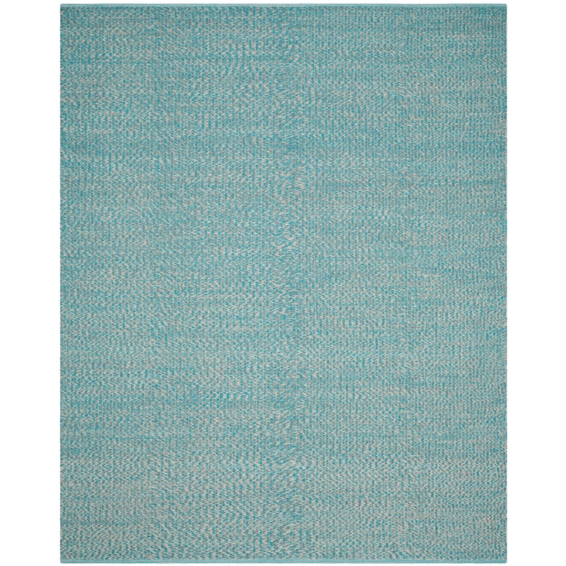 SAFAVIEH, Handmade Flatweave Montauk Gyrithe Casual Cotton Rug - 8' x 10' - Turquoise/Multi