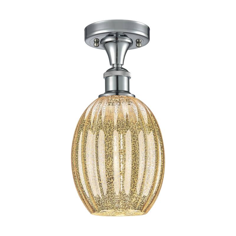 Innovations Lighting 516-1C-12-7 Preston Semi-Flush Preston 7" Wide - Polished Chrome / Mercury