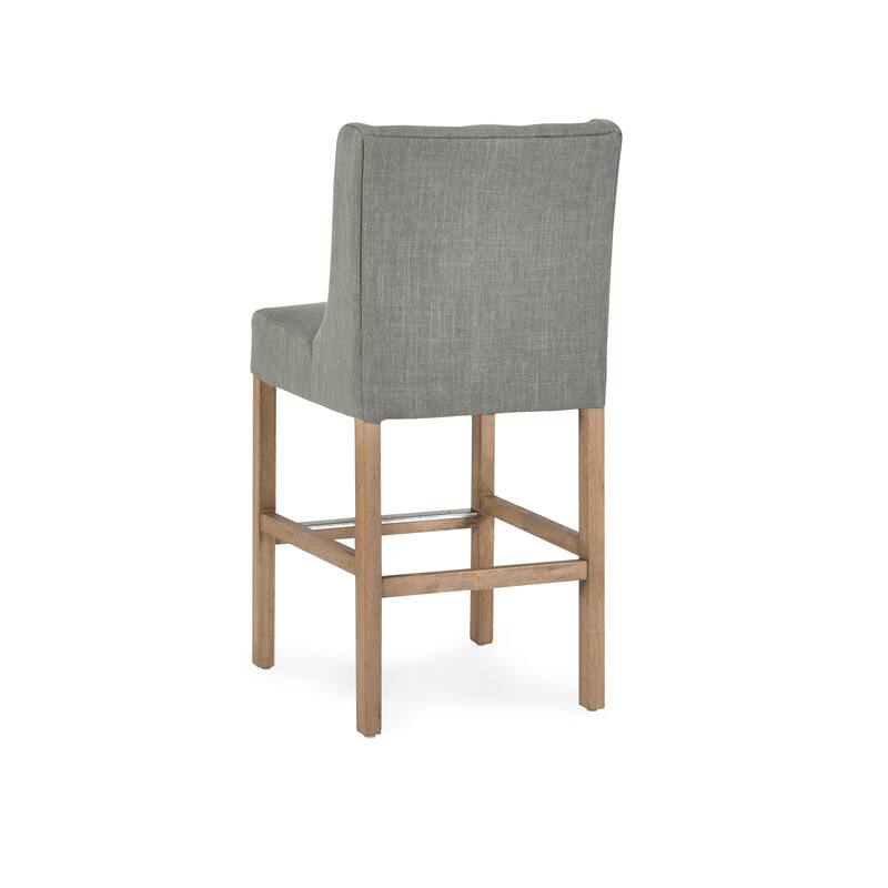 The Gray Barn Flying Hawk Tufted Upholstered 24-inch Counter Stool