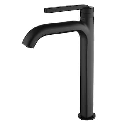 9-12" H Solid Brass Single Handle Bathroom Sink Faucet