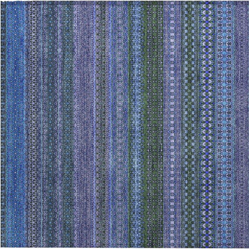 Taro Stripe Weather Resistant Timeless Fusion Runner Outdoor Rug