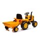 preview thumbnail 15 of 18, 12V Ride-On Tractor for Kids Ages 3-6, Electric Excavator with Detachable Trailer, Remote Control, Bright Headlight, and Music