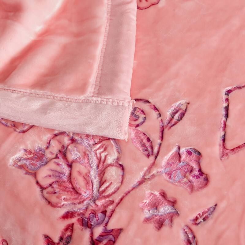 Luxury Heavy Thick Plush Blanket 2 Ply A&B Disign For Winter