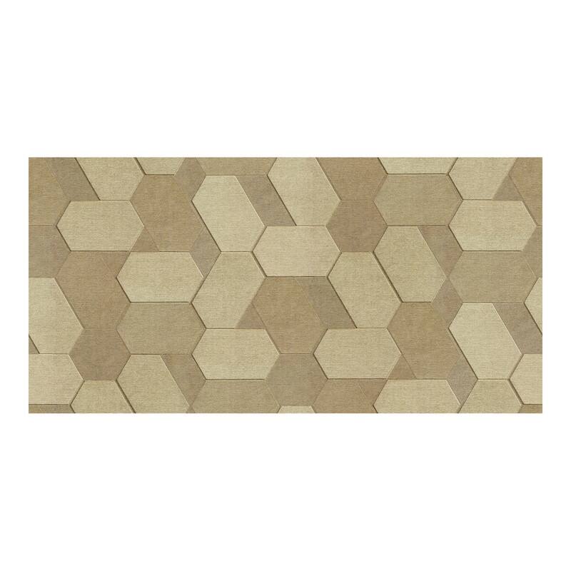 Advantage Plaza Light Brown Geometric Wallpaper - 20.5 x 396 x 0.025