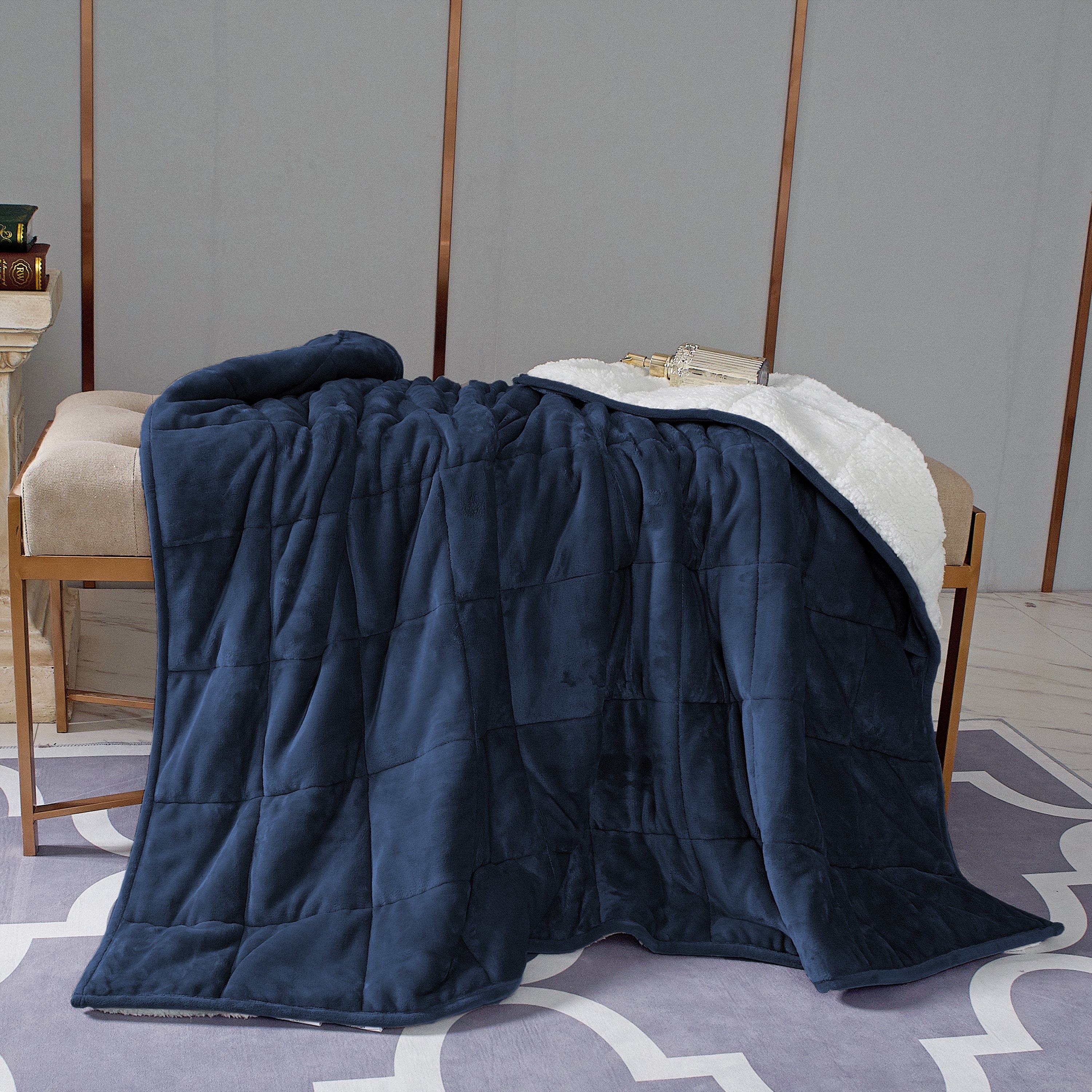 Hooded Weighted Throw Blanket 10 lb 50x60 inches