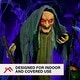 preview thumbnail 5 of 17, Haunted Hill Farm 5.3-Ft. Life-Size Talking Animatronic Witch with Red Eyes