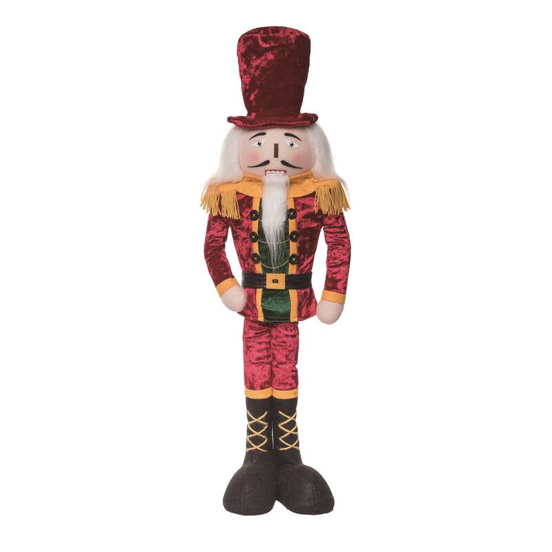 Transpac Polyester 25.25 in. Multicolor Christmas Plush Standing Nutcracker