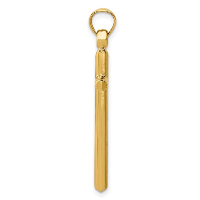 Curata 14k Yellow Gold 18" Large Hollow Polished Latin Unisex Cross Necklace - 37.9x19.7mm