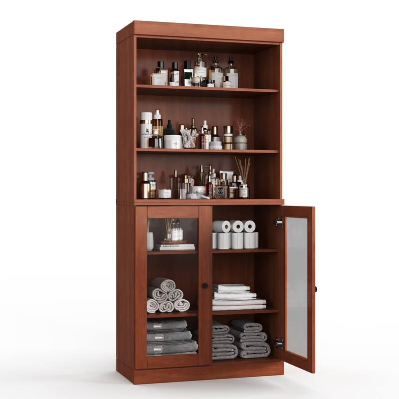 100% Solid Wood 32" Bathroom Cabinet with Optional Doors by Palace Imports
