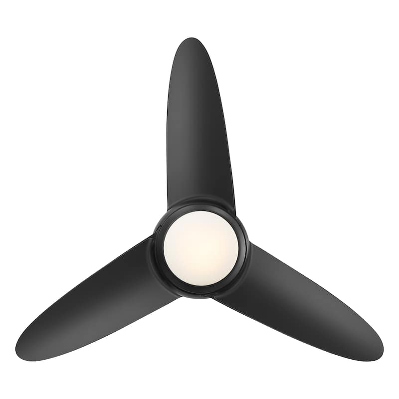 Loft Indoor Outdoor 3-Blade Smart Ceiling Fan 38in with 3000K LED and Remote Control-REMOVE FINISH - 38