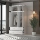 preview thumbnail 4 of 23, Modern Freestanding Wardrobe Armoire Closet Large Storage Cabinet