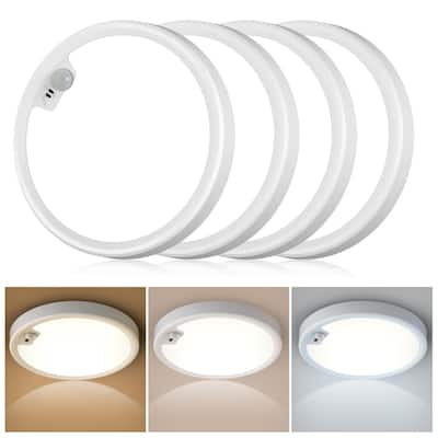 4 PACK Flush Mount Ceiling Light Fixture Wired, Motion Sensor Ceiling Light 18W/1600LM, Motion Sensor Light Indoor