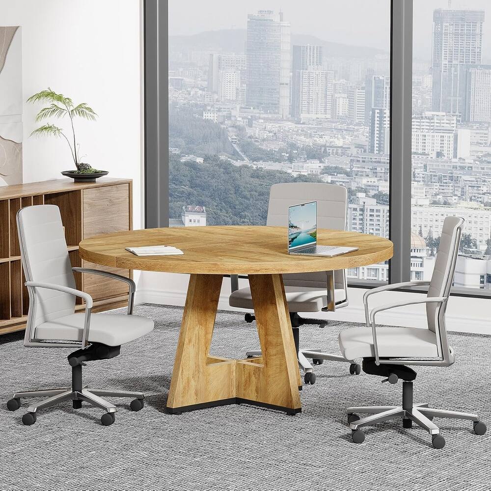 47-Inch Round Conference/Computer Table, Meeting Desk for Seminar Rooms