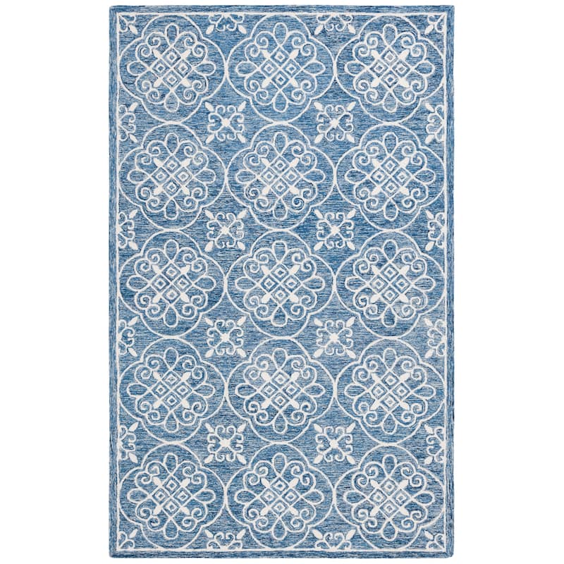 Lauren Ralph Lauren Handmade Carme Casual Wool Rug - 8' x 10' - Navy/Ivory