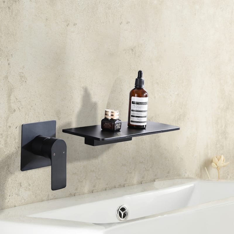 Topcraft Wall Mount Single Handle Waterfall Bathroom Faucet