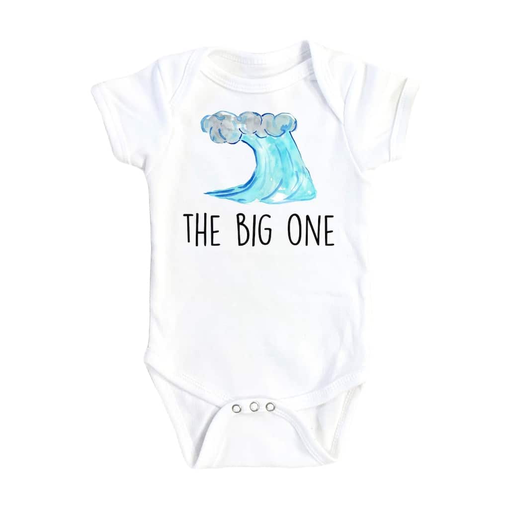Surfing Big One - Baby Boy Girl Clothes Infant Bodysuit Funny Cute Newborn