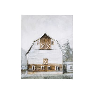 Old Barn II (28 x 35) Canvas Art Print
