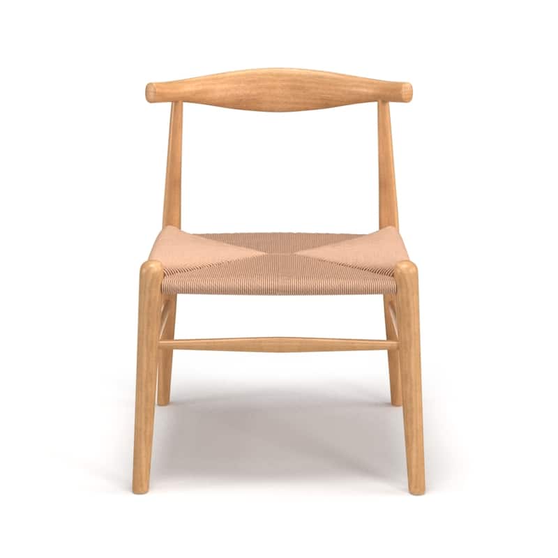 Troy Papercord Dining Chair Black Frame - Natural Papercord / Natural Frame