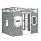 preview thumbnail 32 of 112, Solid Wood House Loft Bed With Ladder for Kids, Boys and Girls, Bedroom