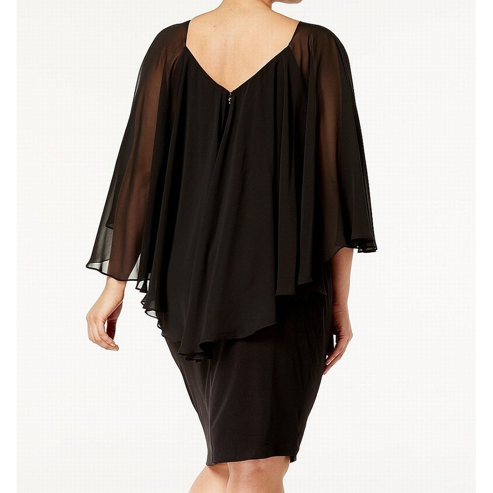 calvin klein capelet sheath dress