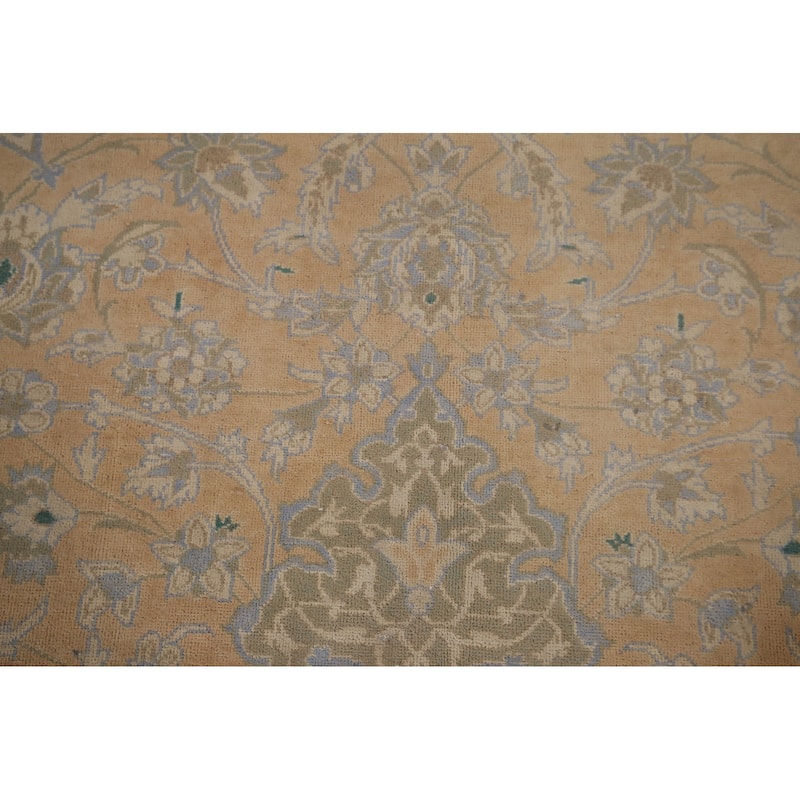 Muted Najafabad Vintage Persian Area Rug Hand-Knotted Wool Carpet - 9'10" x 12'8"