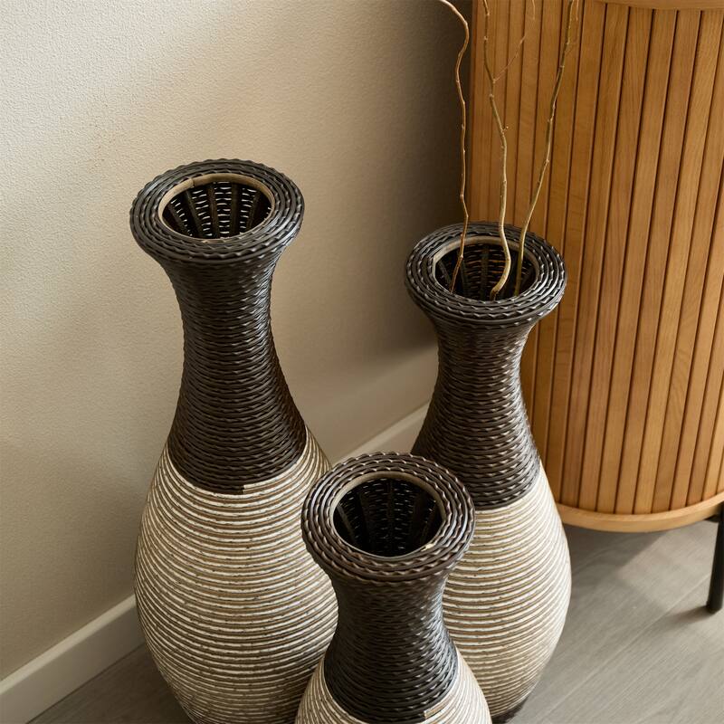 Home Decorative PVC Floor Vase (Set of 3)