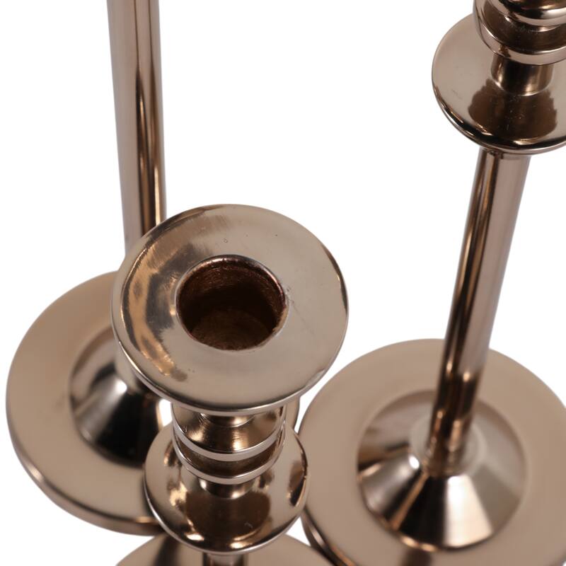 Metal Candle Sticks Sleek Modern Design Home Decor - 10/13/16" Bronze - 3.75" x 3.75" x 15.5"