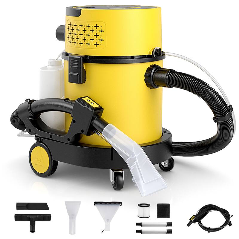 Gymax 4-in-1 Wet Dry Vacuum Cleaner w/ 5.5 Peak HP & 17 KPA Max - Yellow