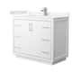 Option White / Carrara Cultured Marble Top / Brushed