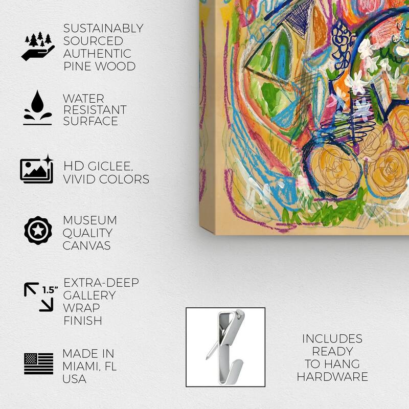 Wynwood Studio Canvas Abstract Lively City Yellow and Mustard Modern & Contemporary Wall Art Canvas Print