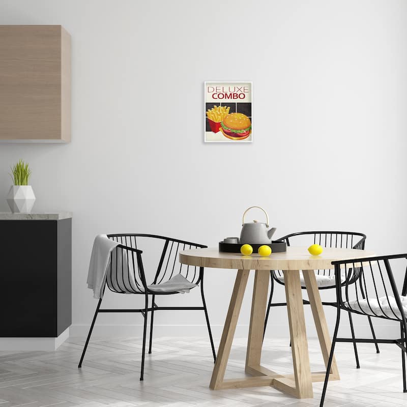 Stupell Deluxe Combo Fast Food Framed Giclee Art Design By Kim Allen
