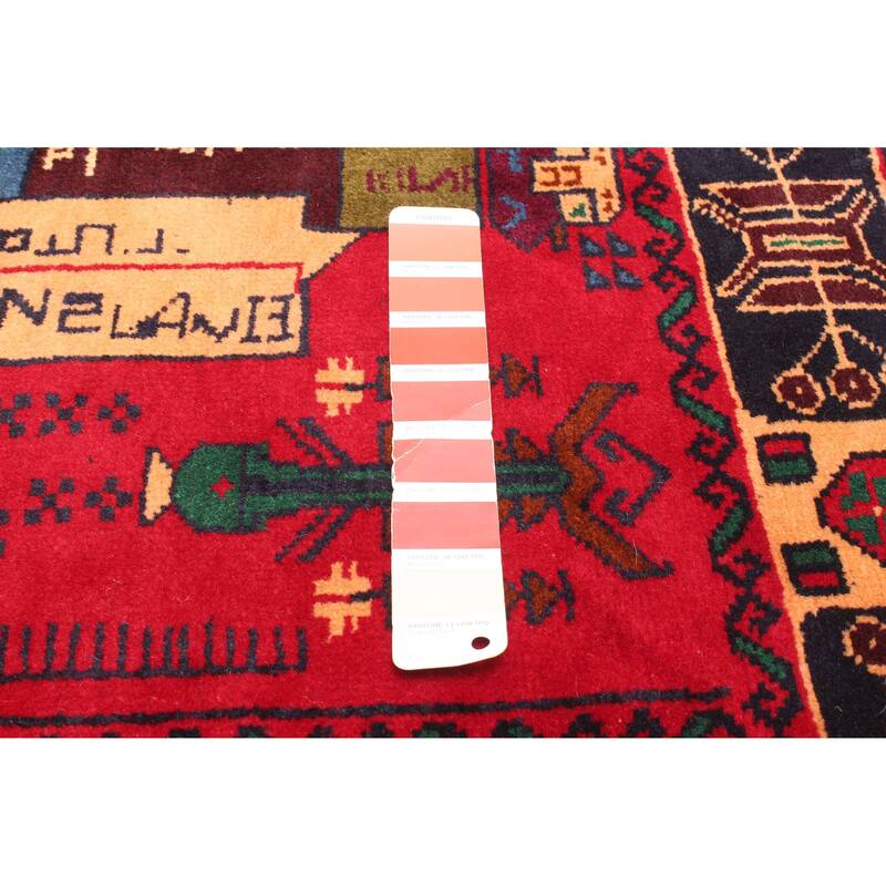 ECARPETGALLERY Hand-knotted Teimani Red Wool Rug - 3'5 x 6'6