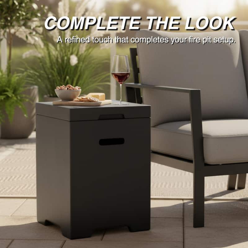 GDFStudio - Outdoor 16" Magnesium Oxide Propane Tank Cover Side Table