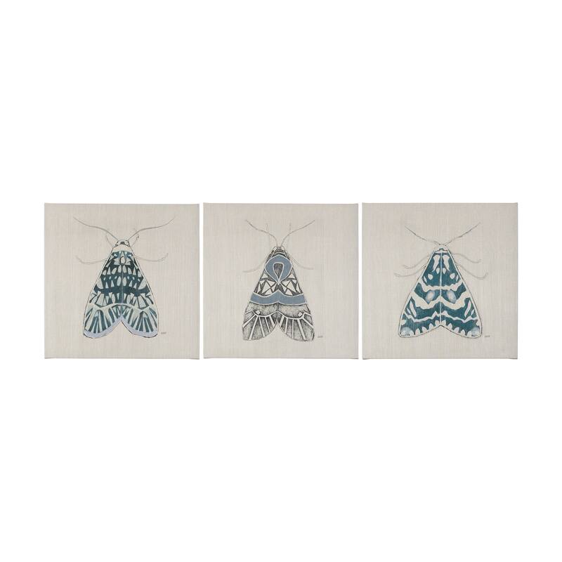 Moth Blue II (30 x 30 ) Canvas Art Print