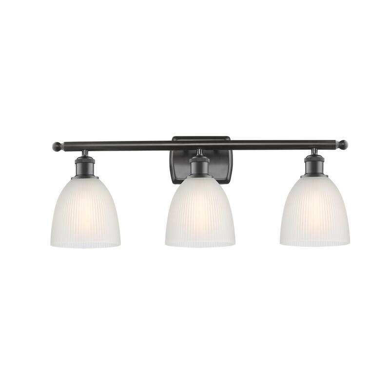 Innovations Lighting Castile 3 Light 26" Wide Bathroom Vanity Light - Oil Rubbed Bronze / White