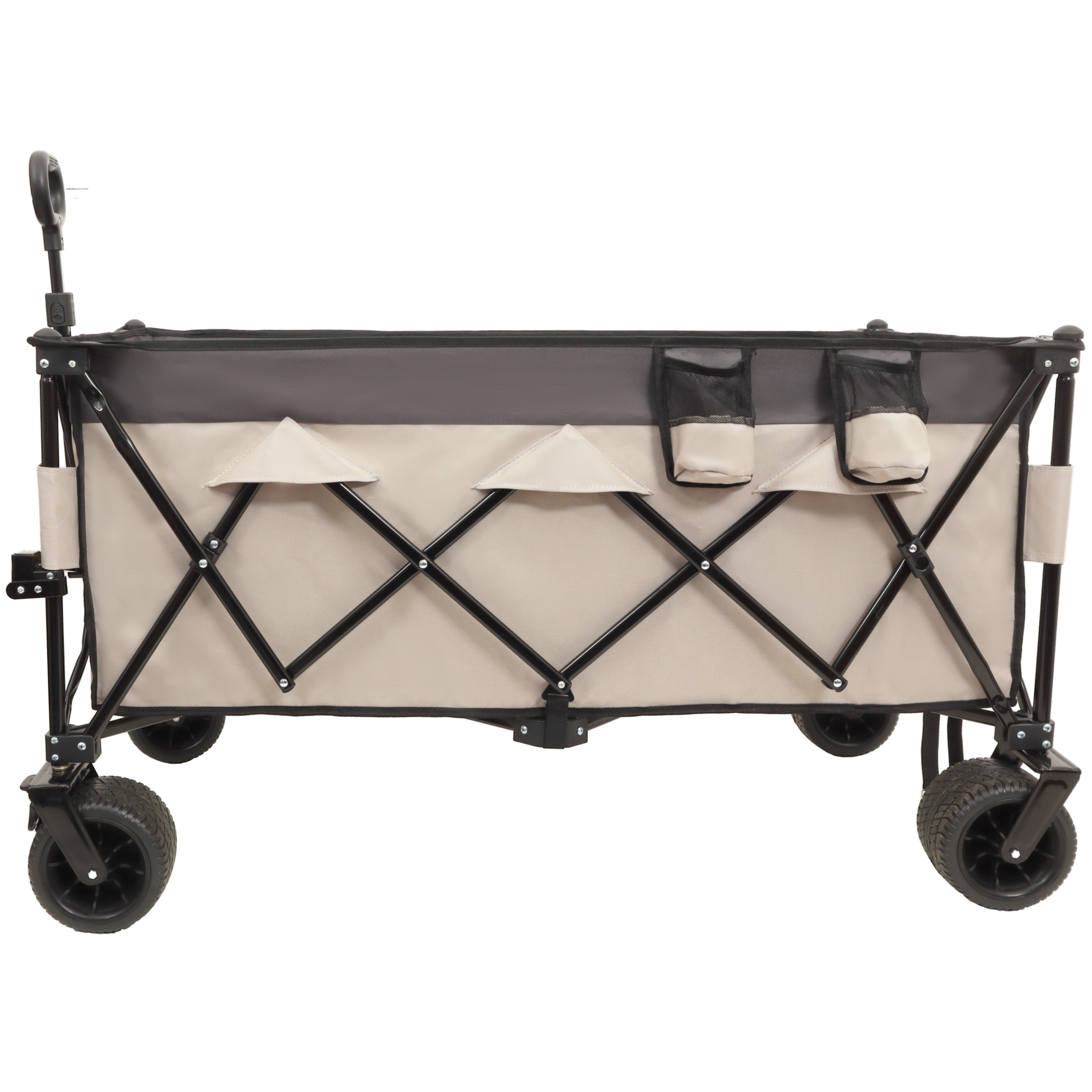 Heavy-Duty Foldable Utility Wagon - 480lbs Capacity,1:6 Space-Saving Fold & 7" All-Terrain Wheels,No Assembly Needed