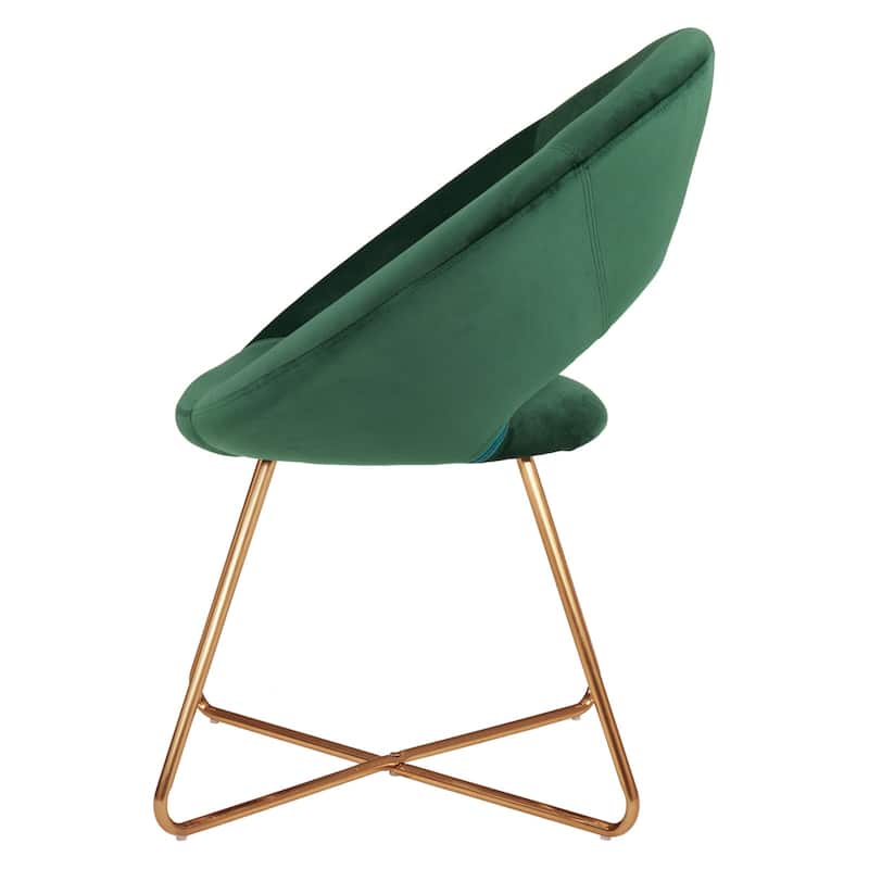 Modern Velvet Upholstered Accent Chair Vanity Leisure Chair