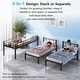 preview thumbnail 6 of 5, Metal Triple Bunk Bed Twin Over Twin Over Twin,3 Bunk Beds with Shelves for Kids,Teens and Adults,Heavy Duty,Black