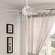 preview thumbnail 1 of 16, Hunter Margo Ceiling Fan w/ LED Light Kit, Handheld Remote - Transitional, Bohemian 44" - Textured White
