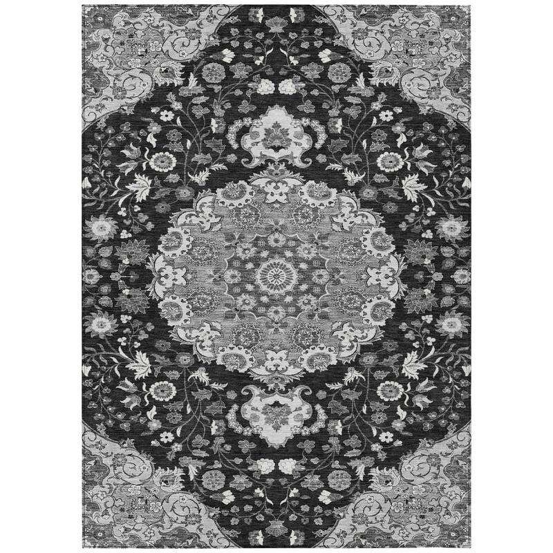 Machine Washable Indoor/ Outdoor Global Eckley Chantille Rug