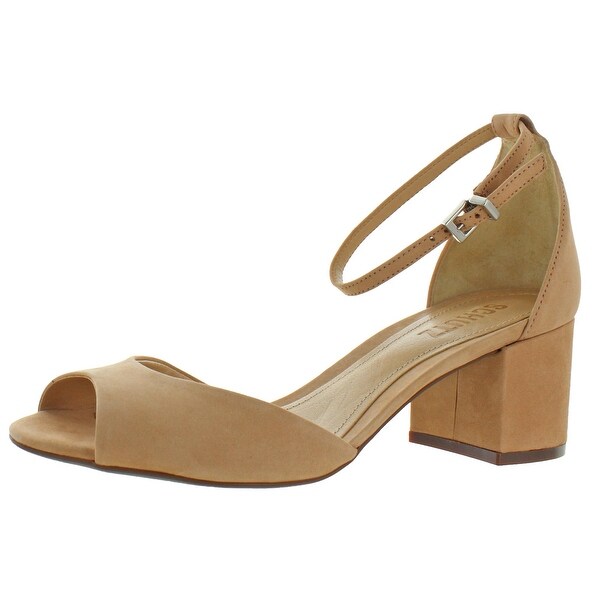 closed toe block heels with ankle strap