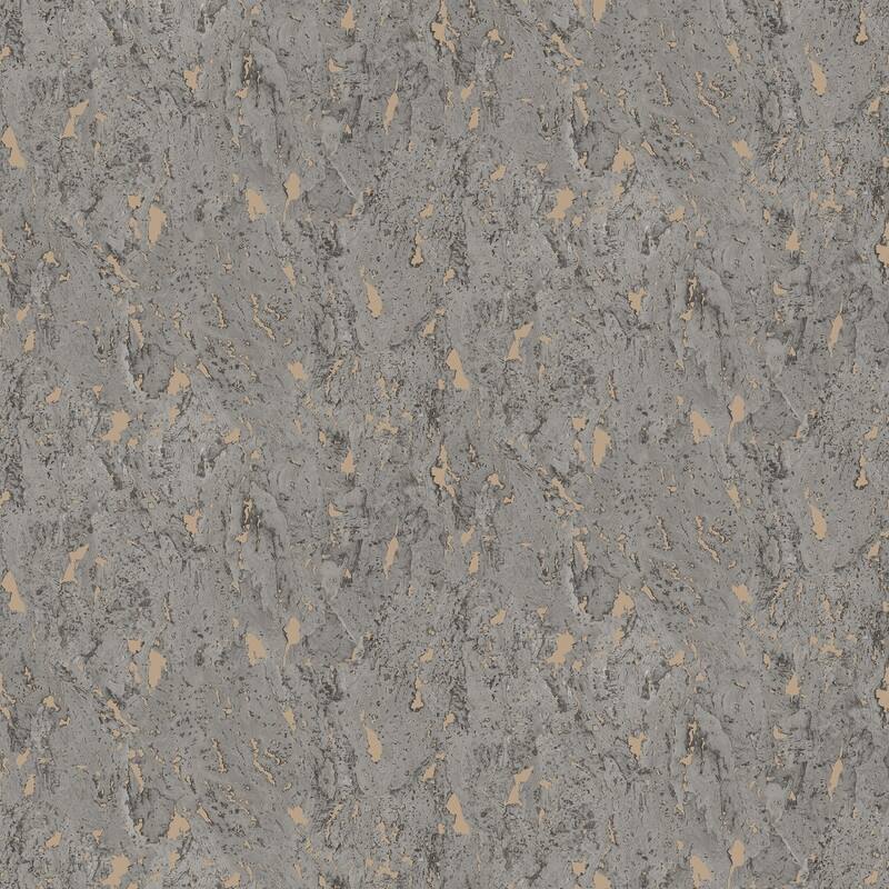 Brewster Adrift Grey Large Faux Cork Wallpaper - 20.5in x 396in x 0.025in