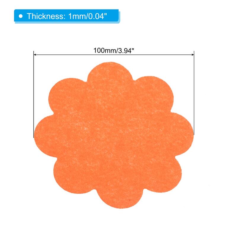 30pcs Plant Pot Hole Pad Nonwoven Flower Bonsai Bottom Soil Mat - Orange - 4"