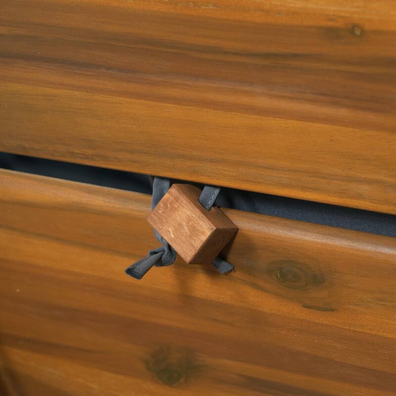 Christopher Knight Home - Modern Indoor/Outdoor Acacia Wood Chaise Lounge with 3-Position Adjustable Backrest & 3-Fold Cushion